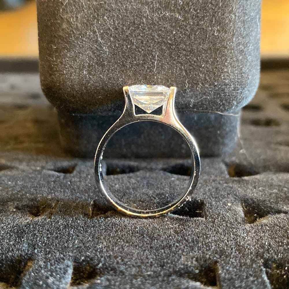 Sterling Silver Ring with CZ’s ~ Size 9